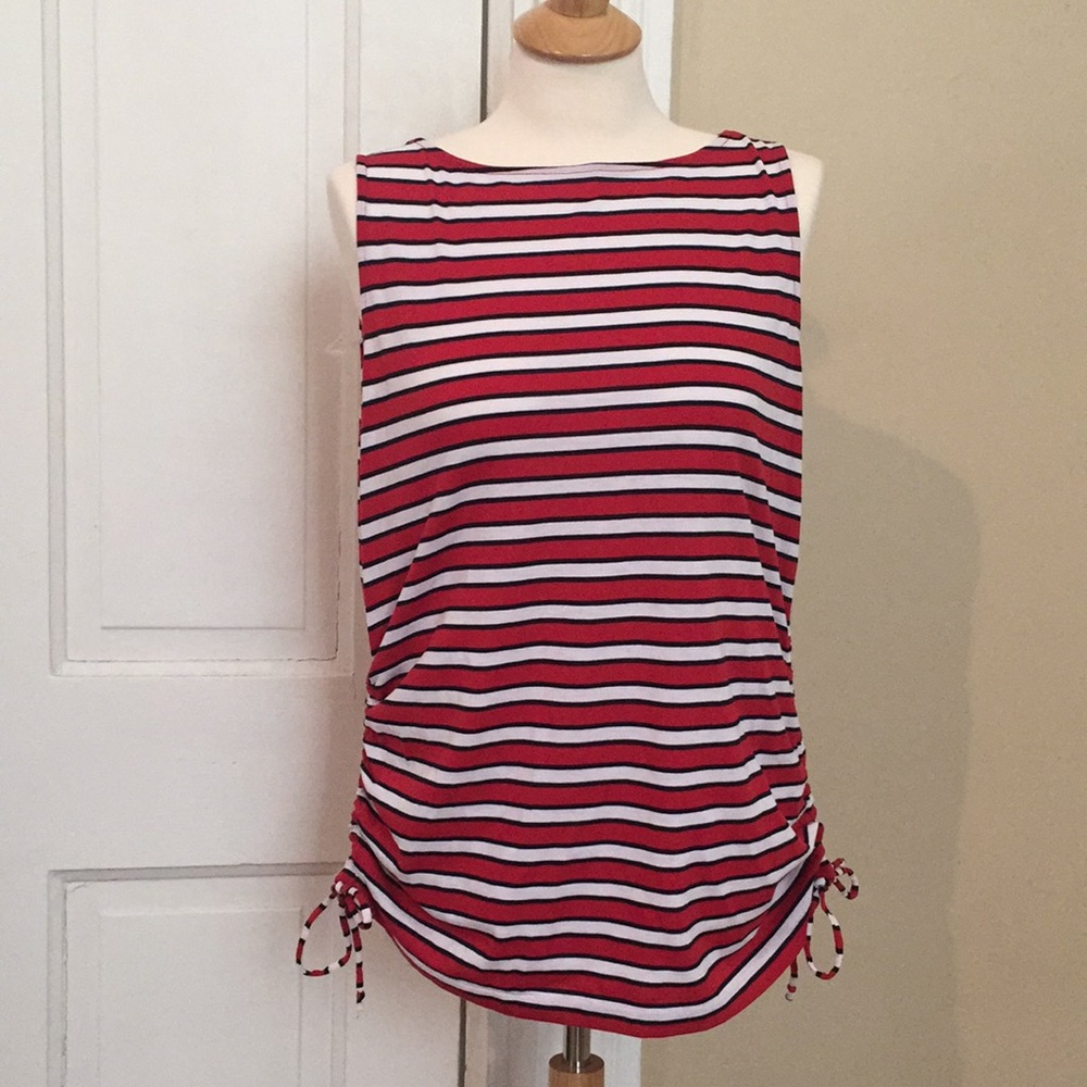Chaps striped sleeveless top XL